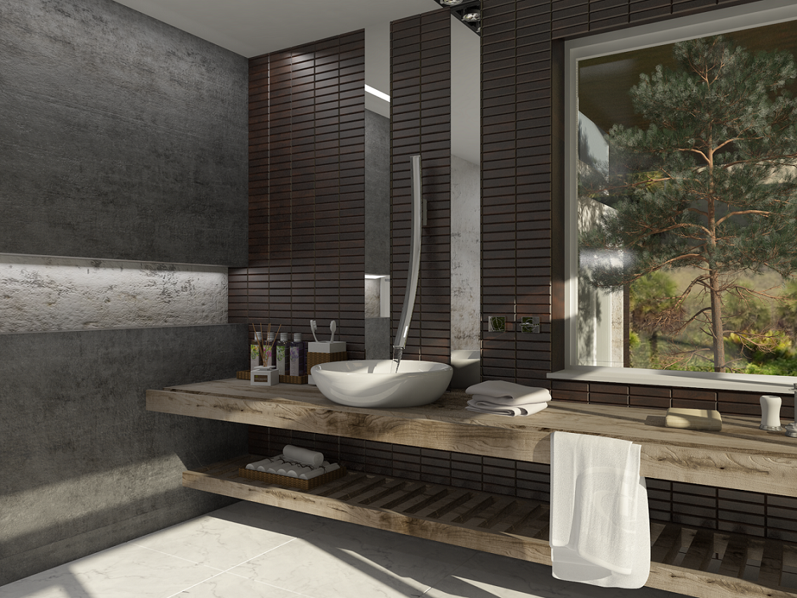 Проект ванной комнаты в эко дизайне — Bathroom Cave