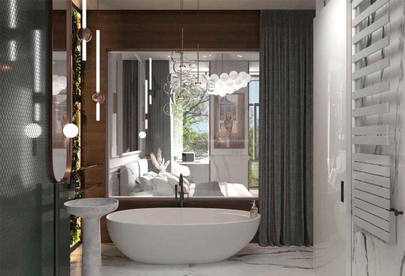 Заказать дизайн интерьера у ведущего дизайнера для проекта квартиры с ванной комнатой, Киев - архитектурно дизайнерское бюро